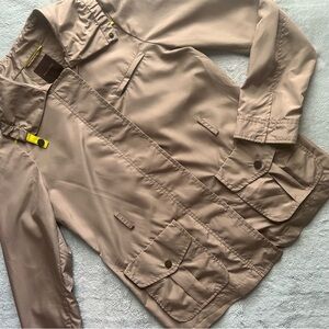 The Limited Lightweight Neutral Windbreaker Rain Utility Jacket Tan Small Sz S